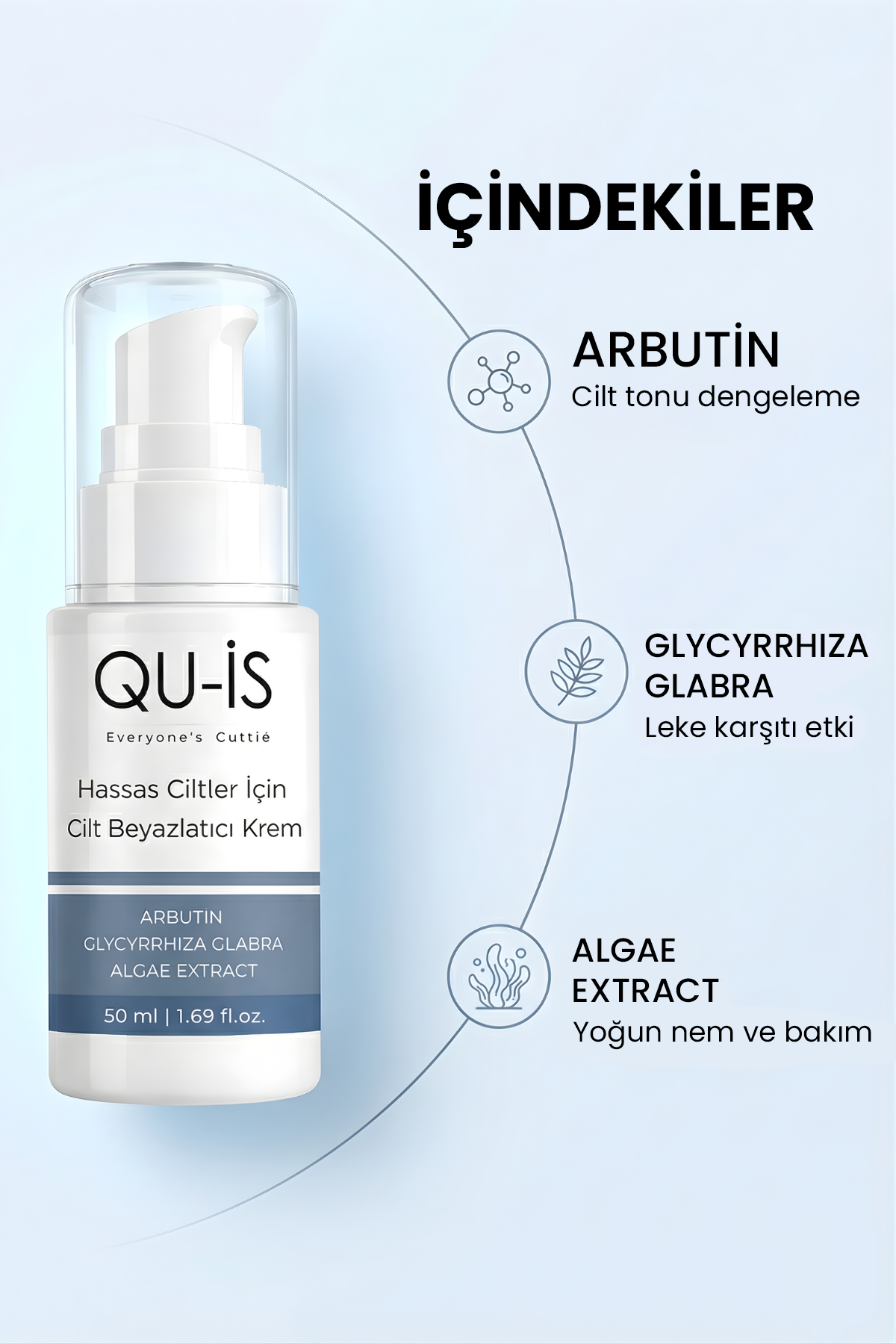 Arbutin & Glycyrrhiza Glabra Aydınlatıcı Cilt Beyazlatıcı Krem - 50 ml