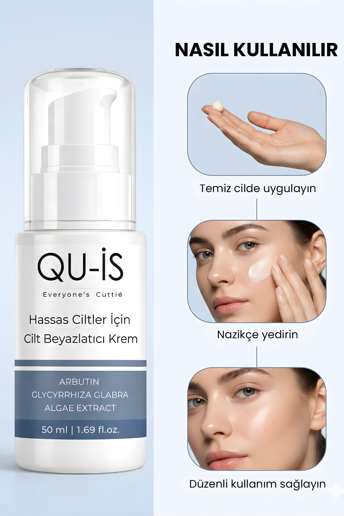 Arbutin & Glycyrrhiza Glabra Aydınlatıcı Cilt Beyazlatıcı Krem - 50 ml