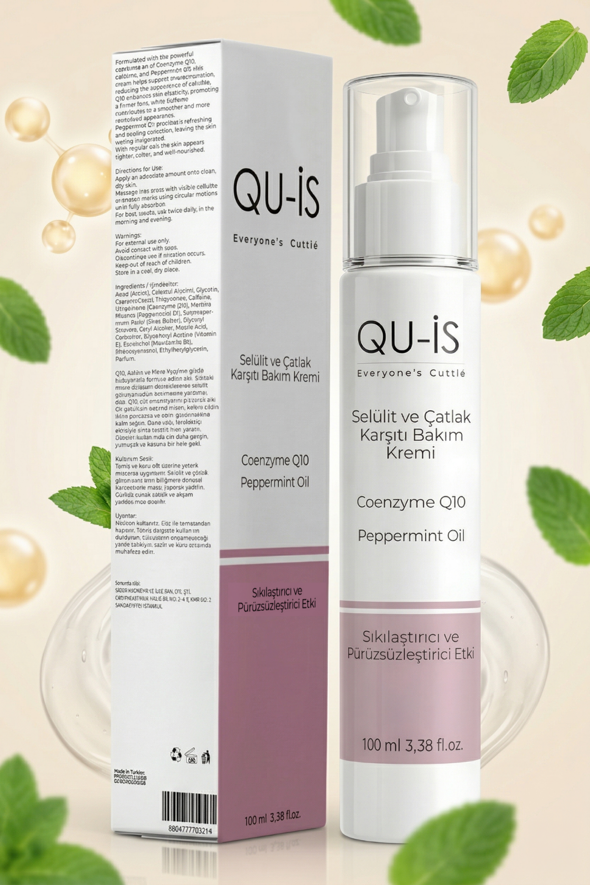 Coenzyme Q10 & Peppermint Oil Selülit ve Çatlak Karşıtı Bakım Kremi - 100 ml